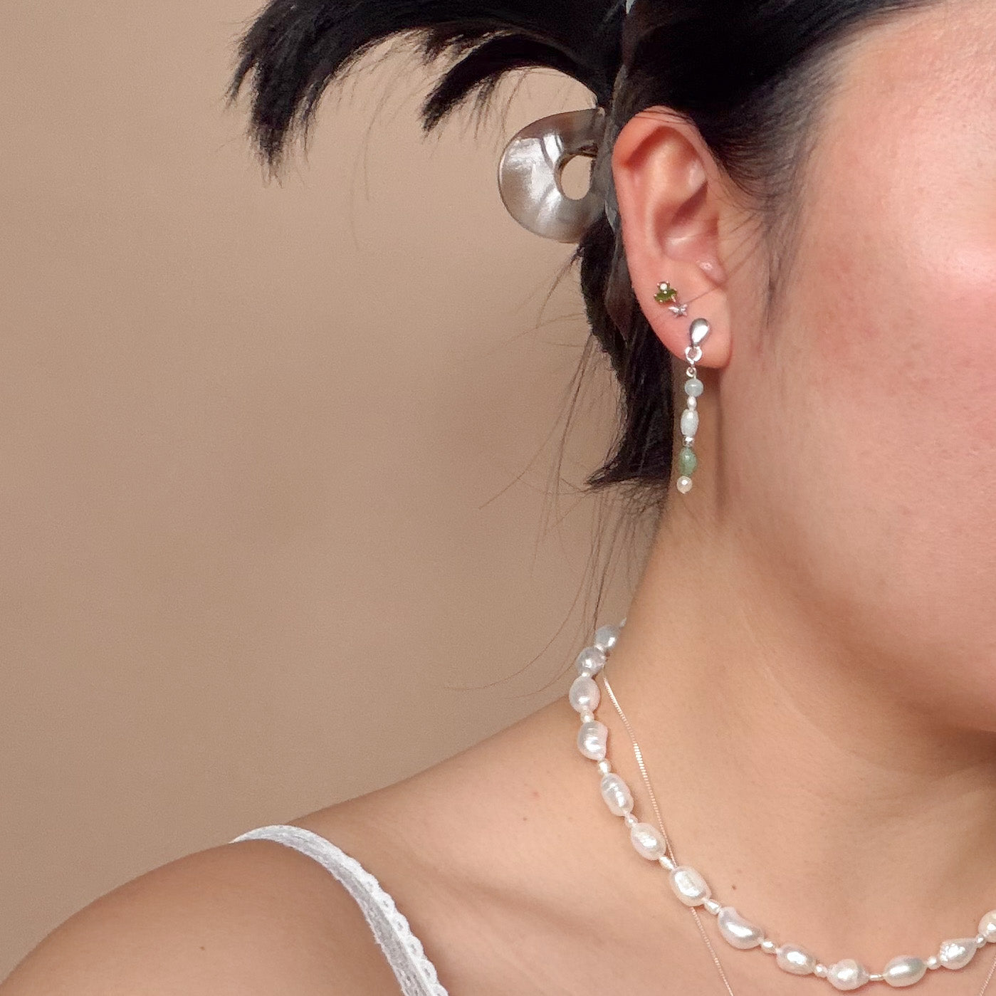 Mini Mixed Gems Earring Drops