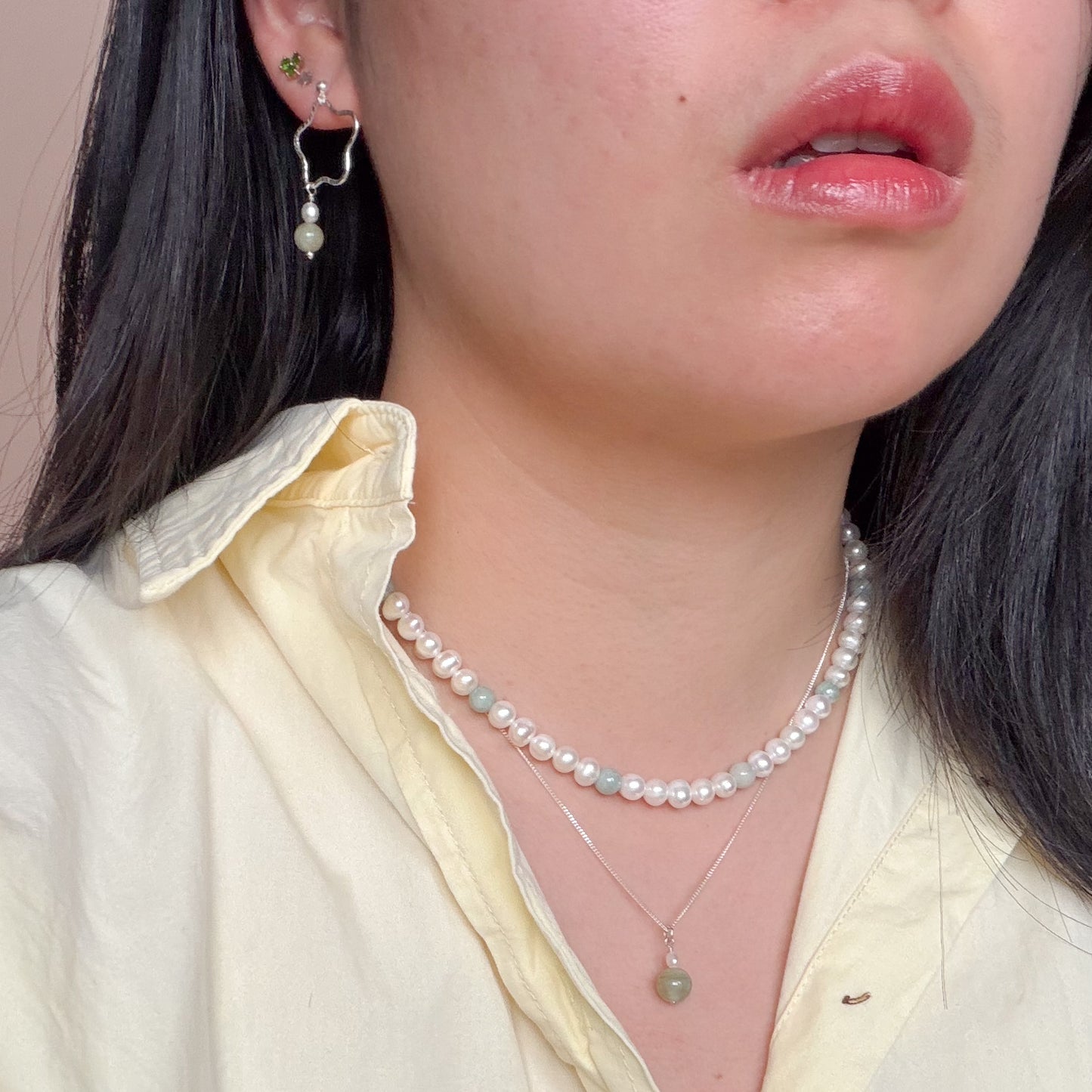 Pearl Necklace - Jade