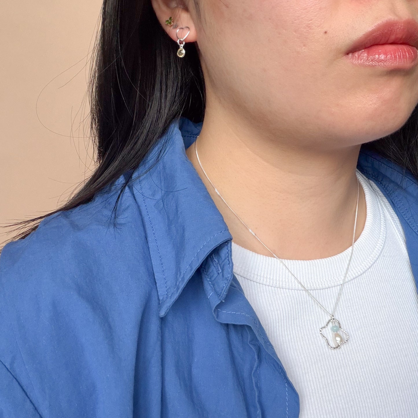 Heart Studs - Citrine