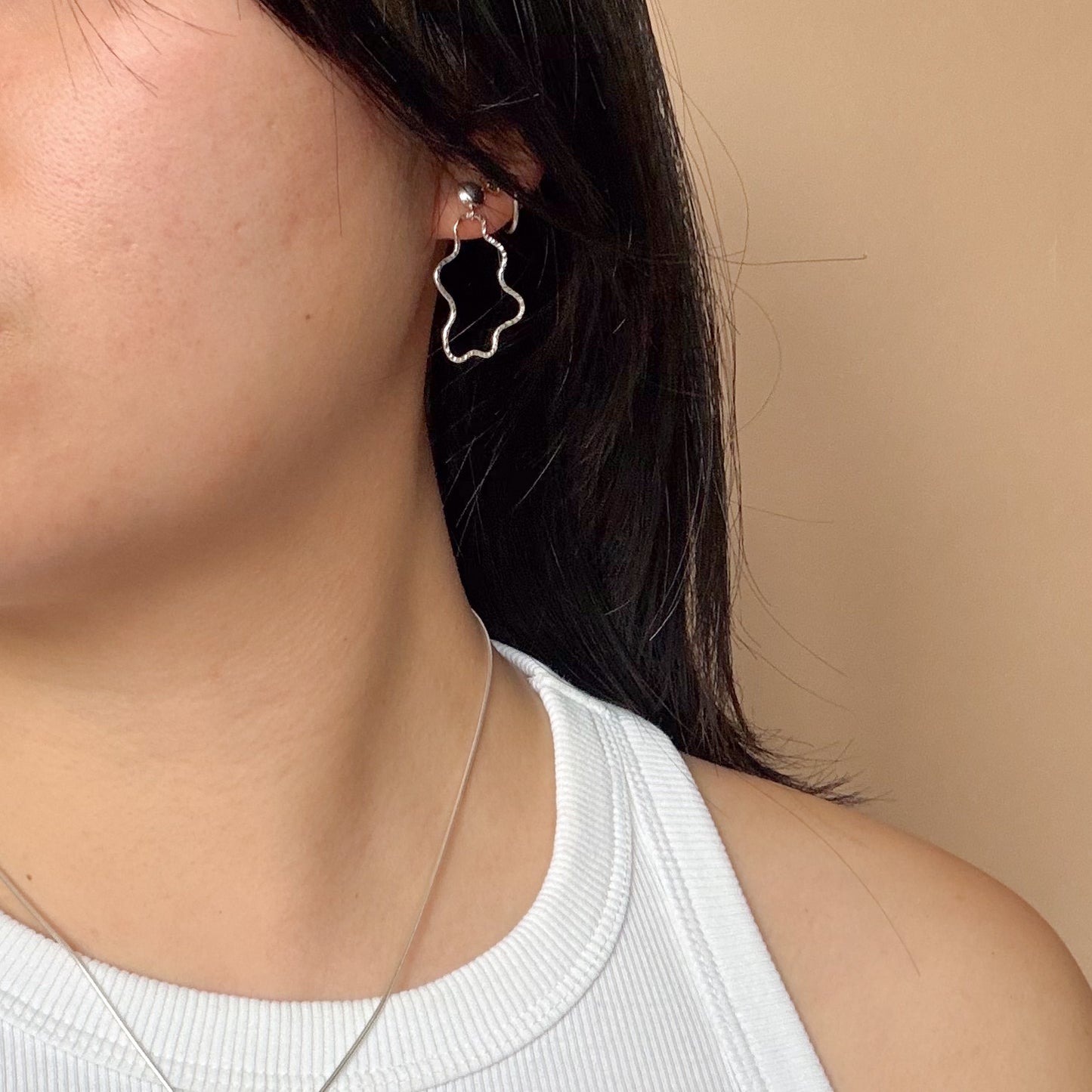 Asymmetrical Hand-formed Earrings