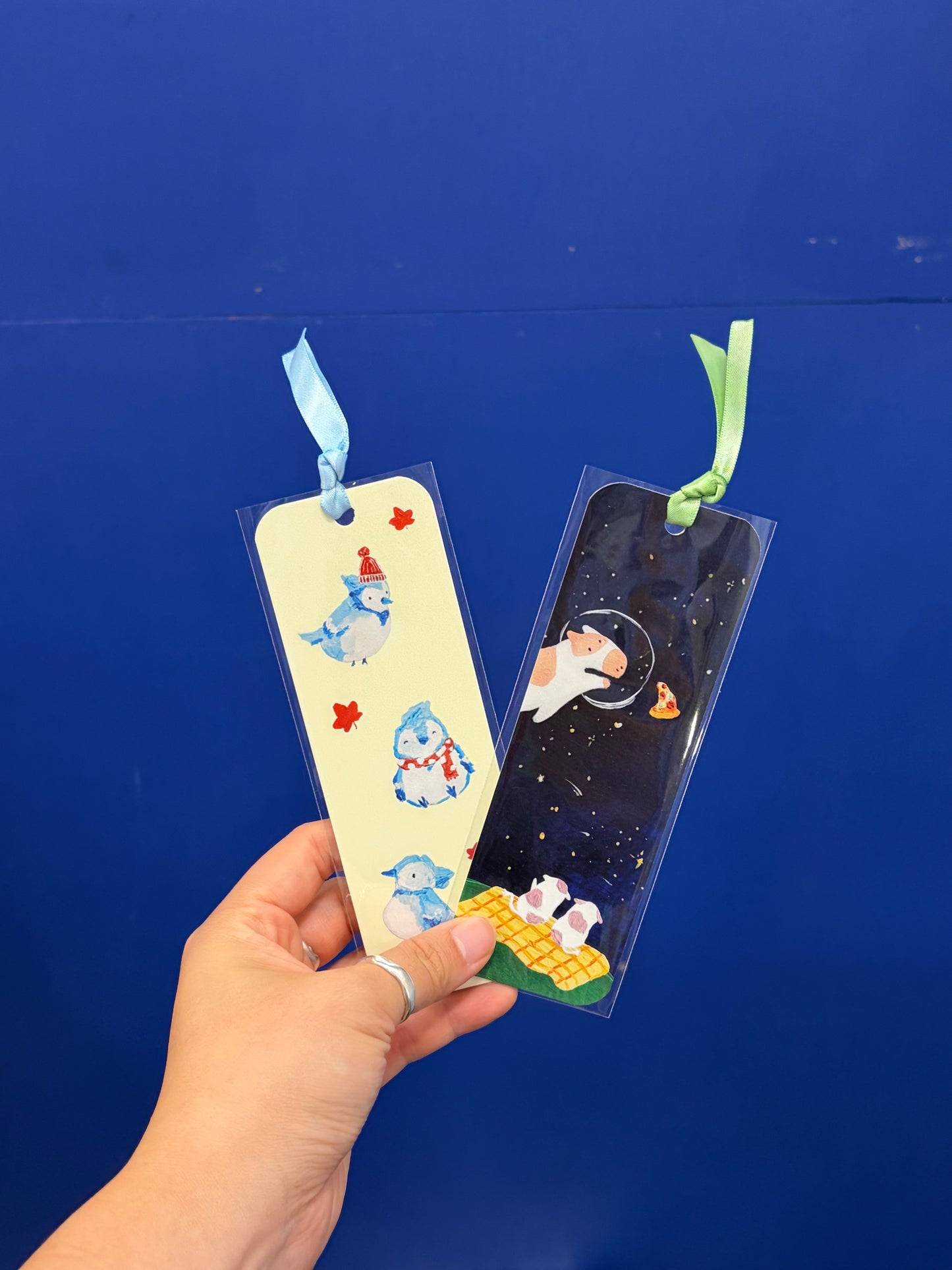 Space Cow Bookmark With Ribbon