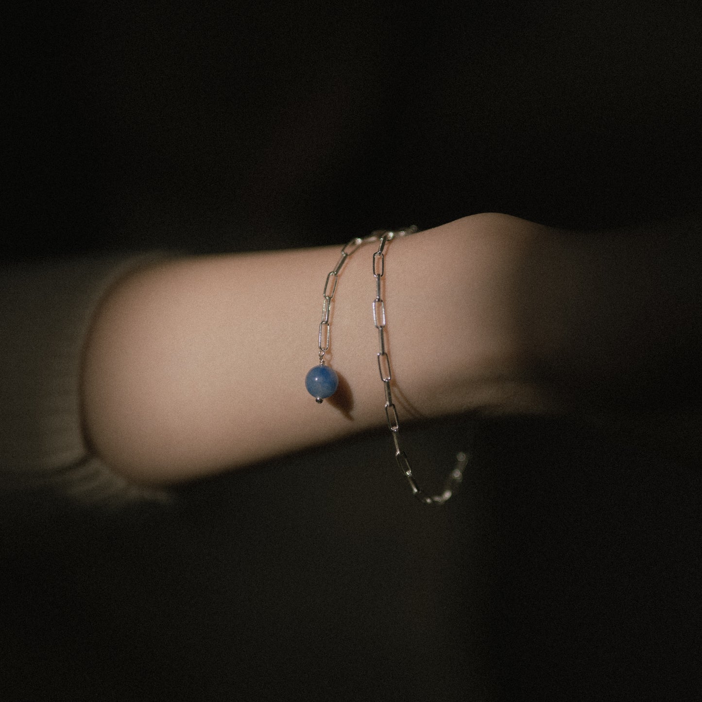 Mini Chainlink Bracelet - Blue Aventurine