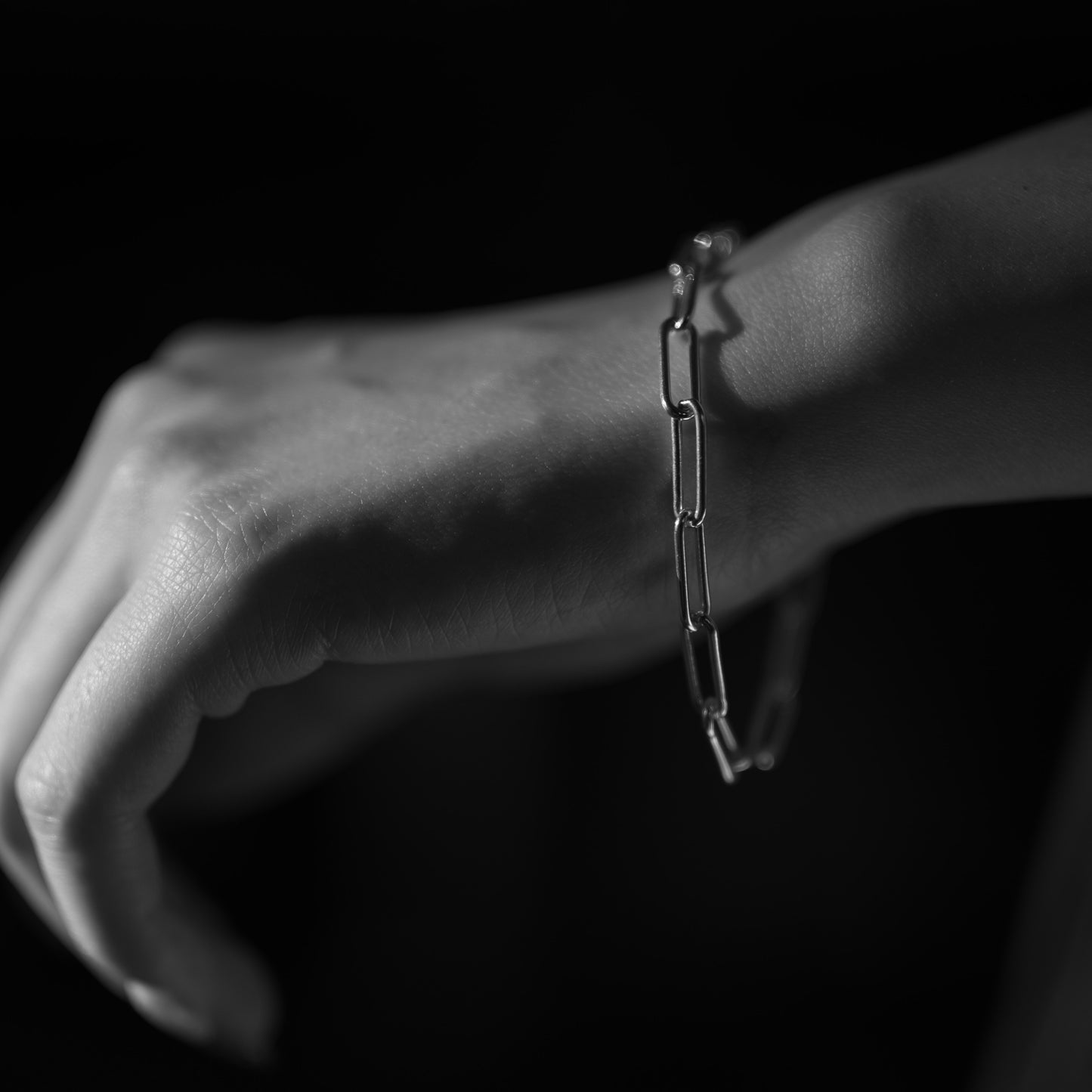 Solid Chainlink Bracelet - Pearl + Aventurine